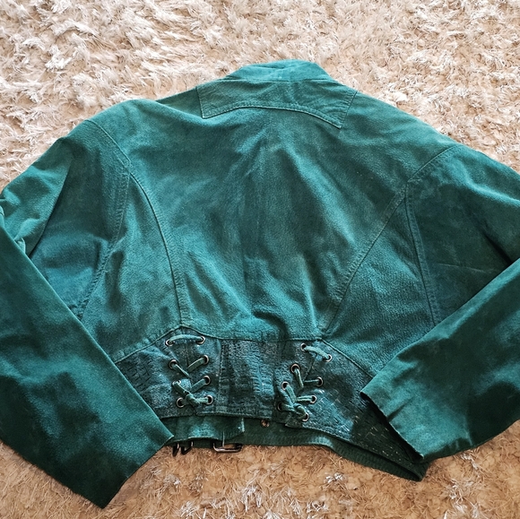 Vintage cropped motorcycle jacket WINLIT - Picture 2 of 9